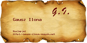 Gausz Ilona névjegykártya